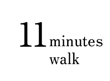 11 minutes walk