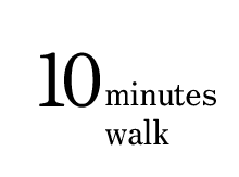 10 minutes walk